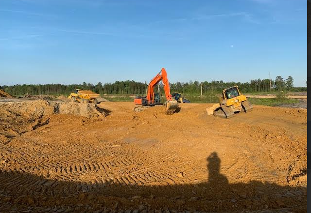 HGS Contracting heavy equipment operating on a civil construction site